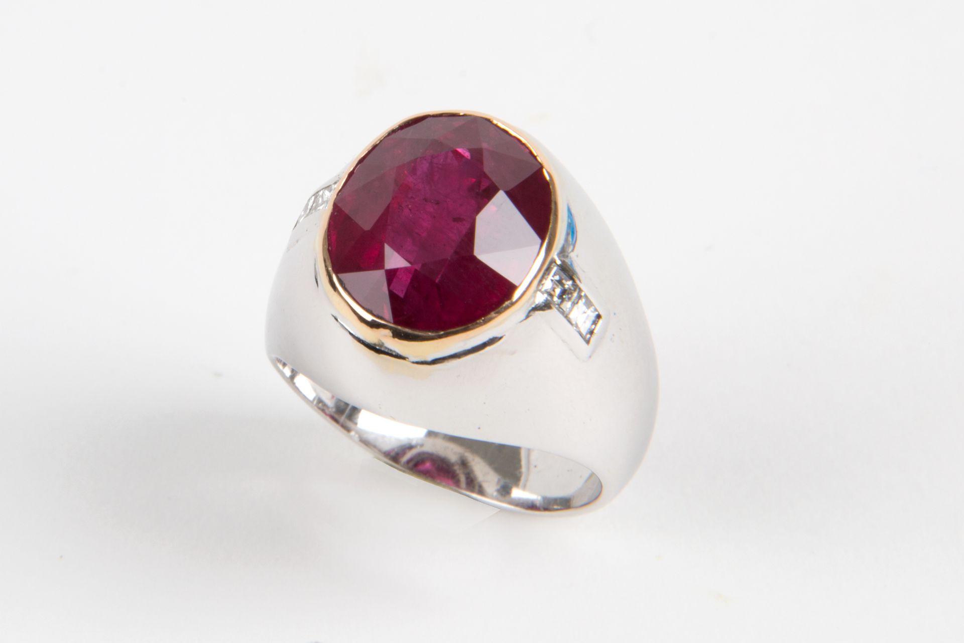 Diamond and ruby ring