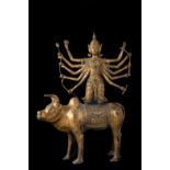 Sculpture "SHIVA ON THE BULL NANDI"