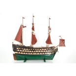 Model of sailing ship