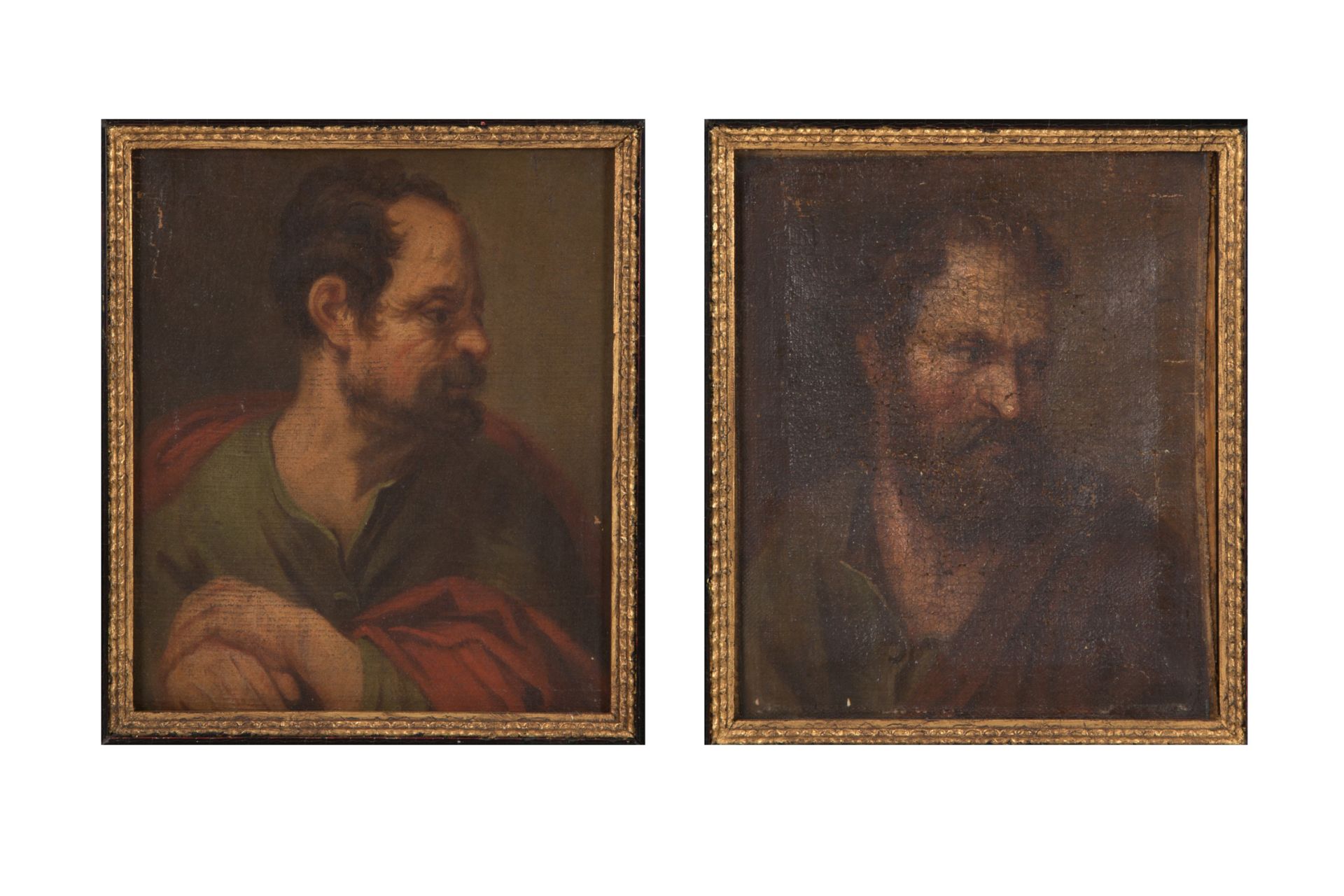 Two paintings "PORTRAITS OF MEN" - Image 2 of 8