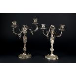 Pair of silver candlesticks