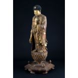 Sculpture "BUDDHA STANDING ON A LOTUS FLOWER"