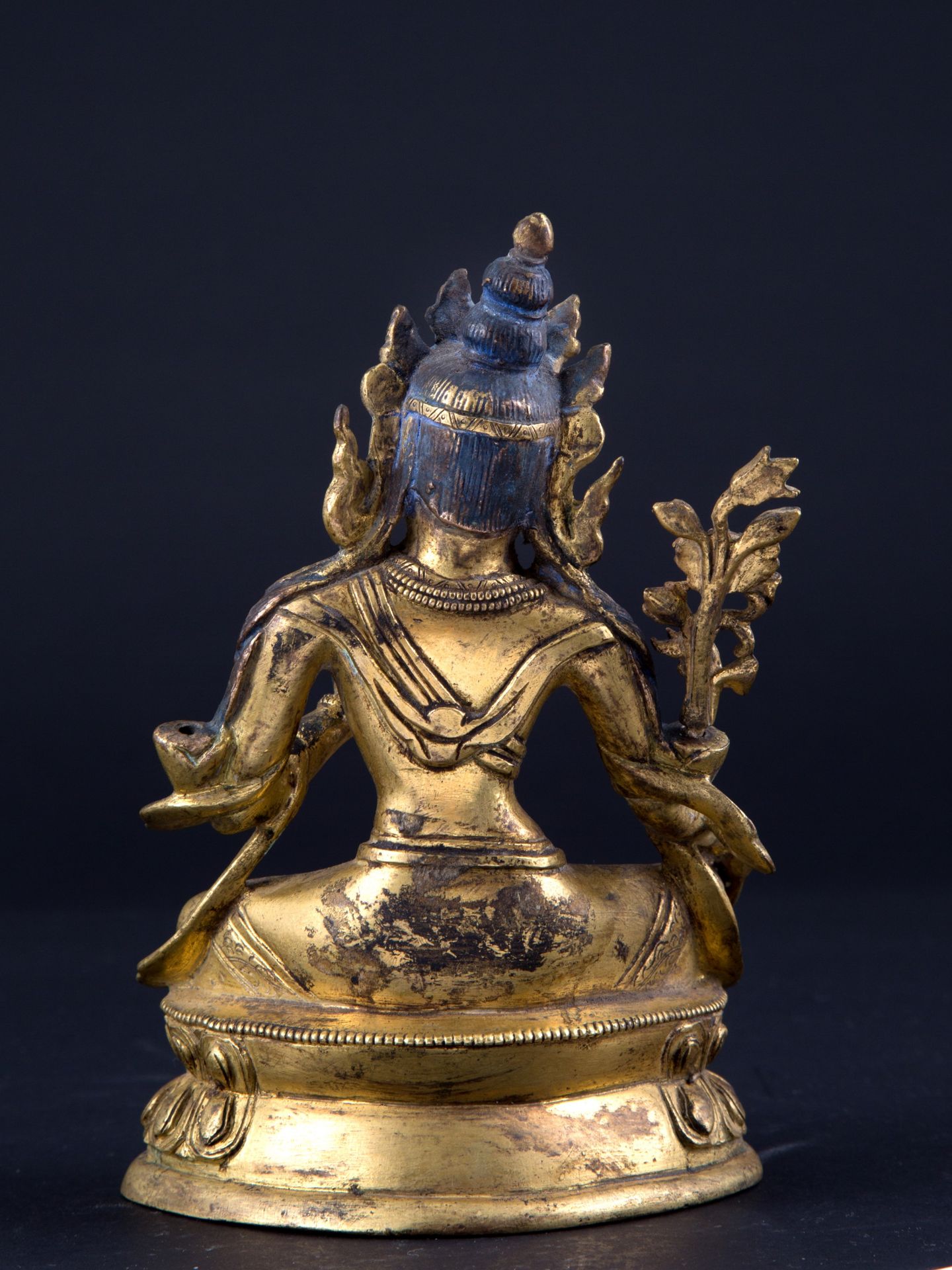 Sculpture "BUDDHA SITTING ON DOUBLE LOTUS FLOWER" - Image 4 of 5