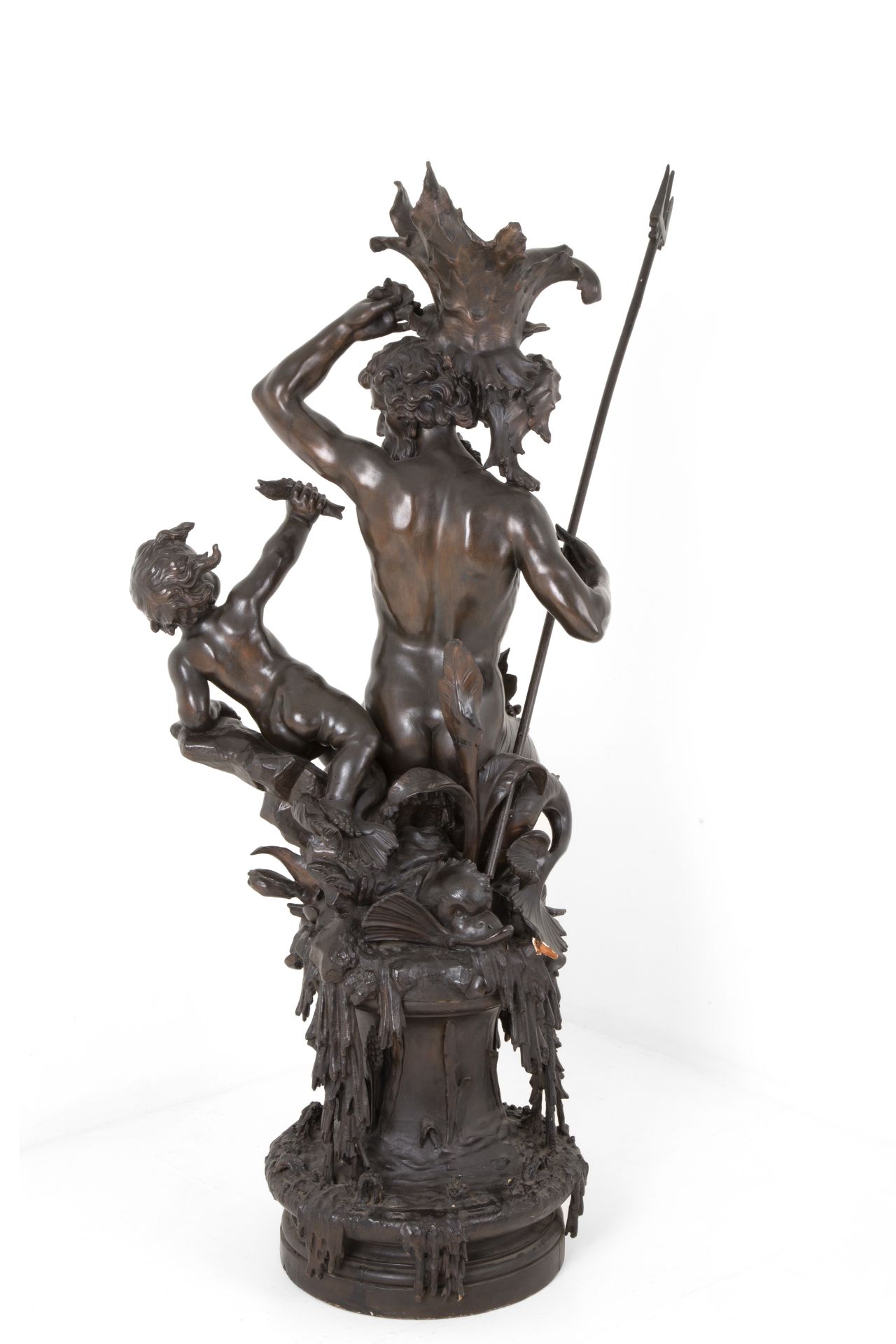 Sculpture "NEPTUNE WITH CHILD" - Image 5 of 7