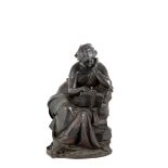 EMILE-FRANCOIS CHATROUSSE Bronze sculpture "WOMAN READING"