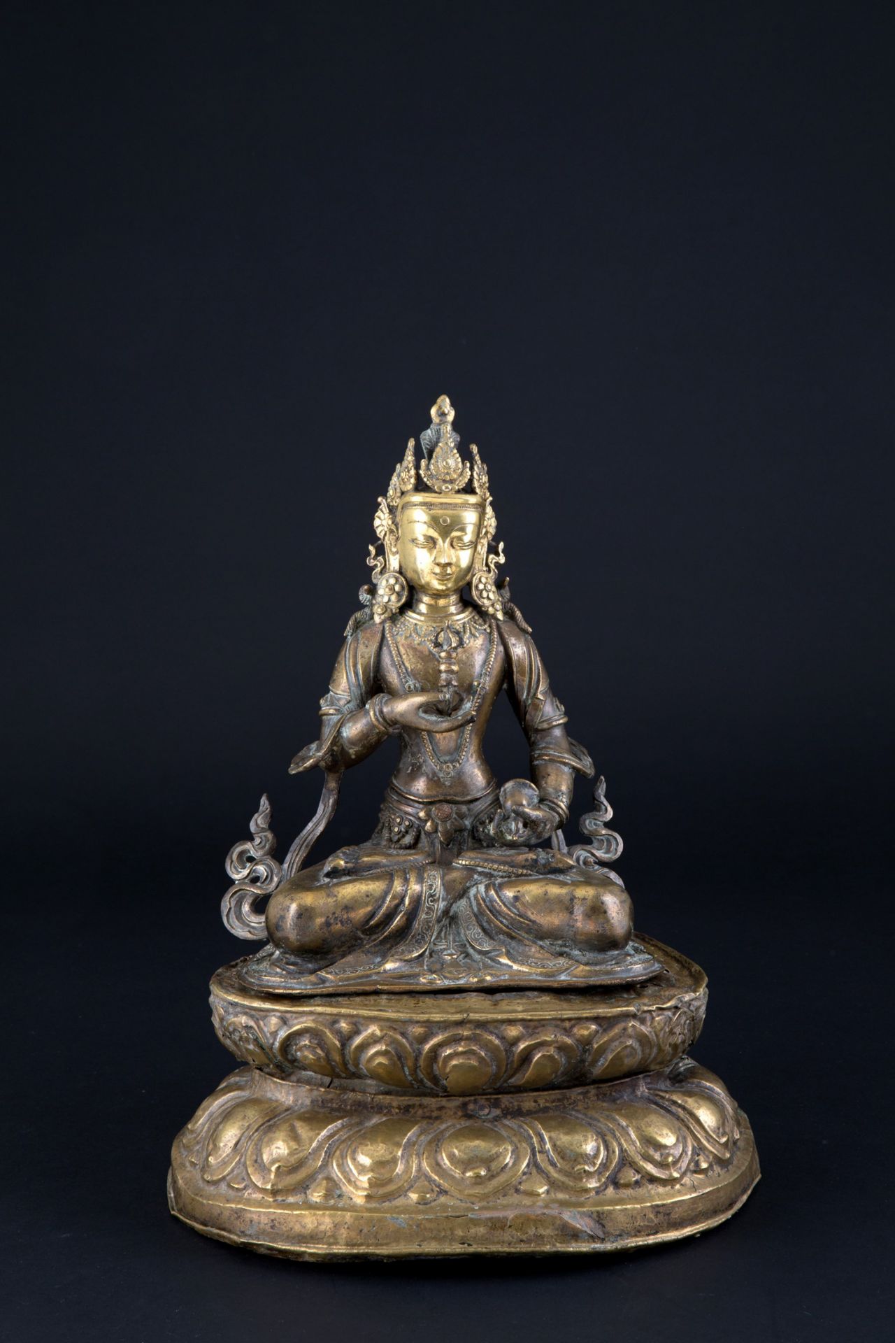Sculpture "BUDDHA SITTING ON DOUBLE LOTUS FLOWER" - Image 2 of 6