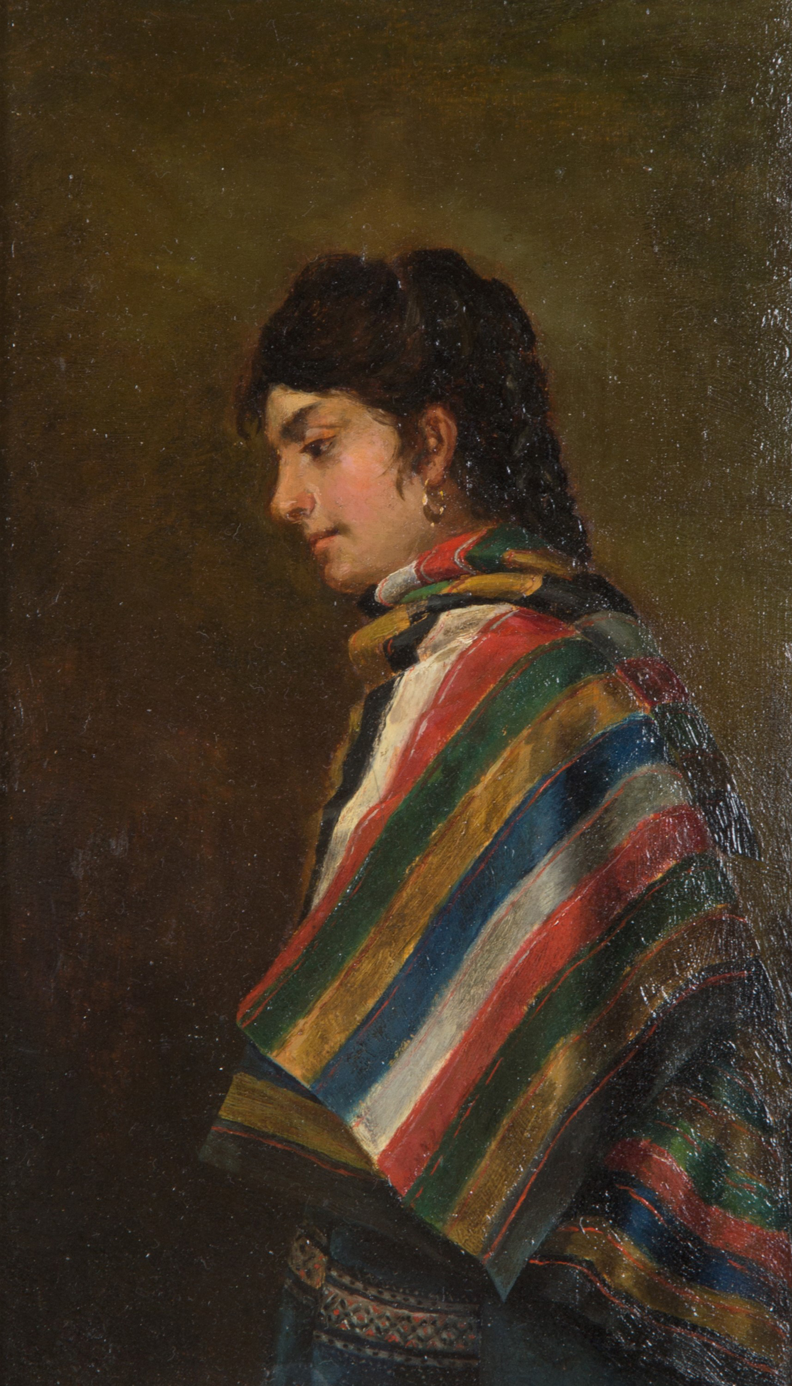 Painting "WOMAN WITH COLORFUL CAPE" - Image 2 of 3