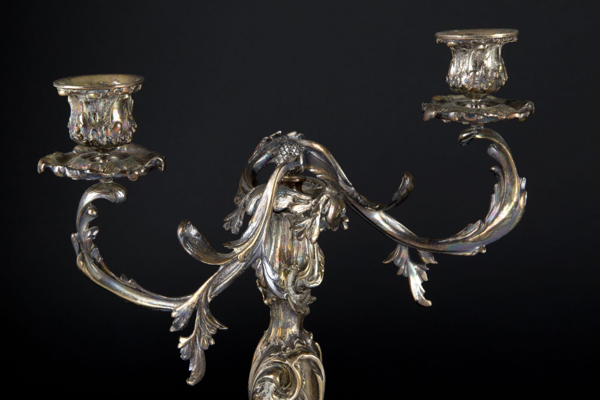 Pair of silver candlesticks - Bild 4 aus 7