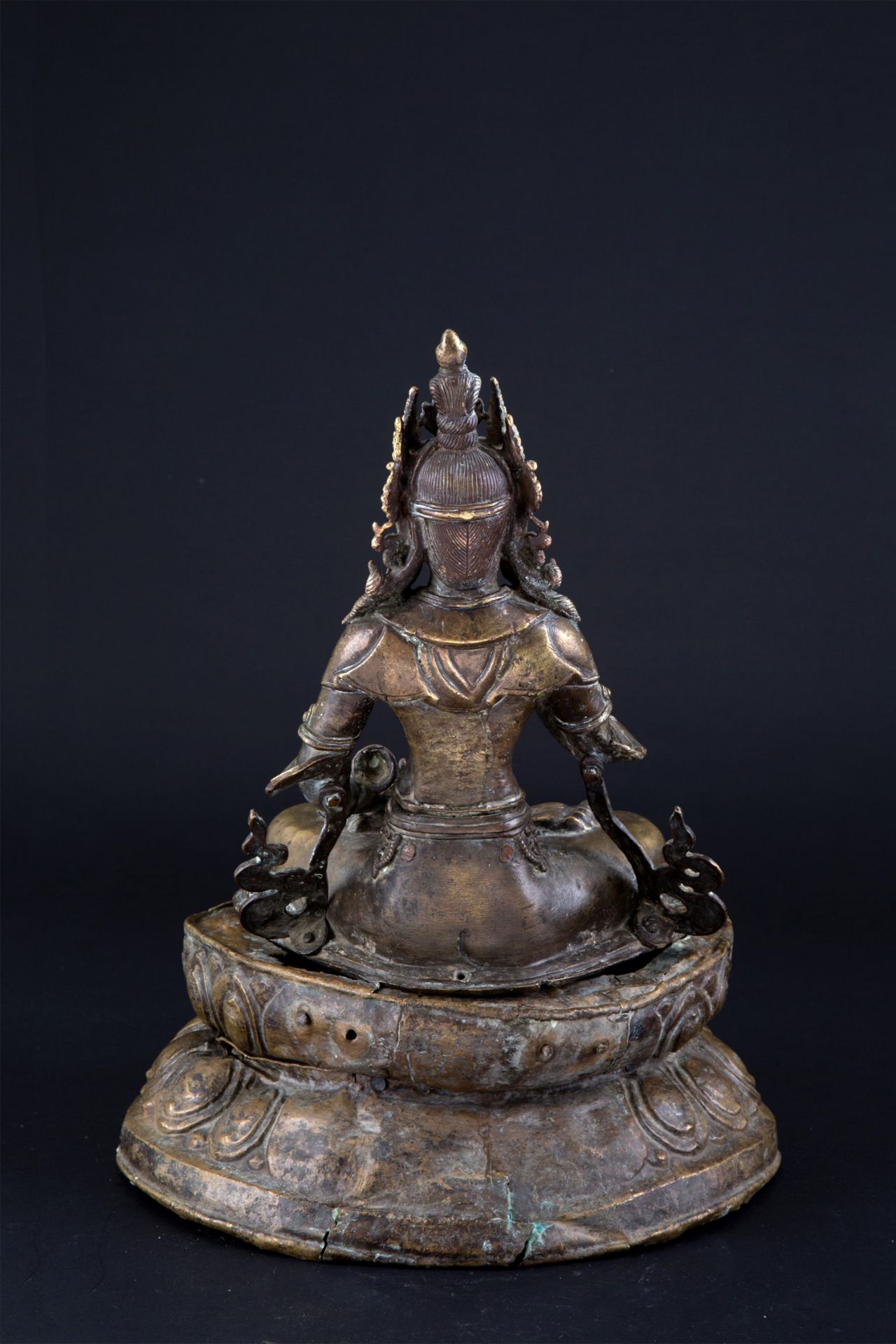 Sculpture "BUDDHA SITTING ON DOUBLE LOTUS FLOWER" - Bild 5 aus 6