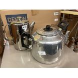 SUNNEX STAINLESS STEEL TEAPOT AND ONE ONE OTHER