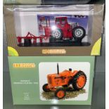 UNIVERSAL MASSEY 120 WITH CHISEL PLOUGH SCALE MODEL 1:32 AND A UNIVERSAL NUFFIELD 4 TRACTOR SCALE