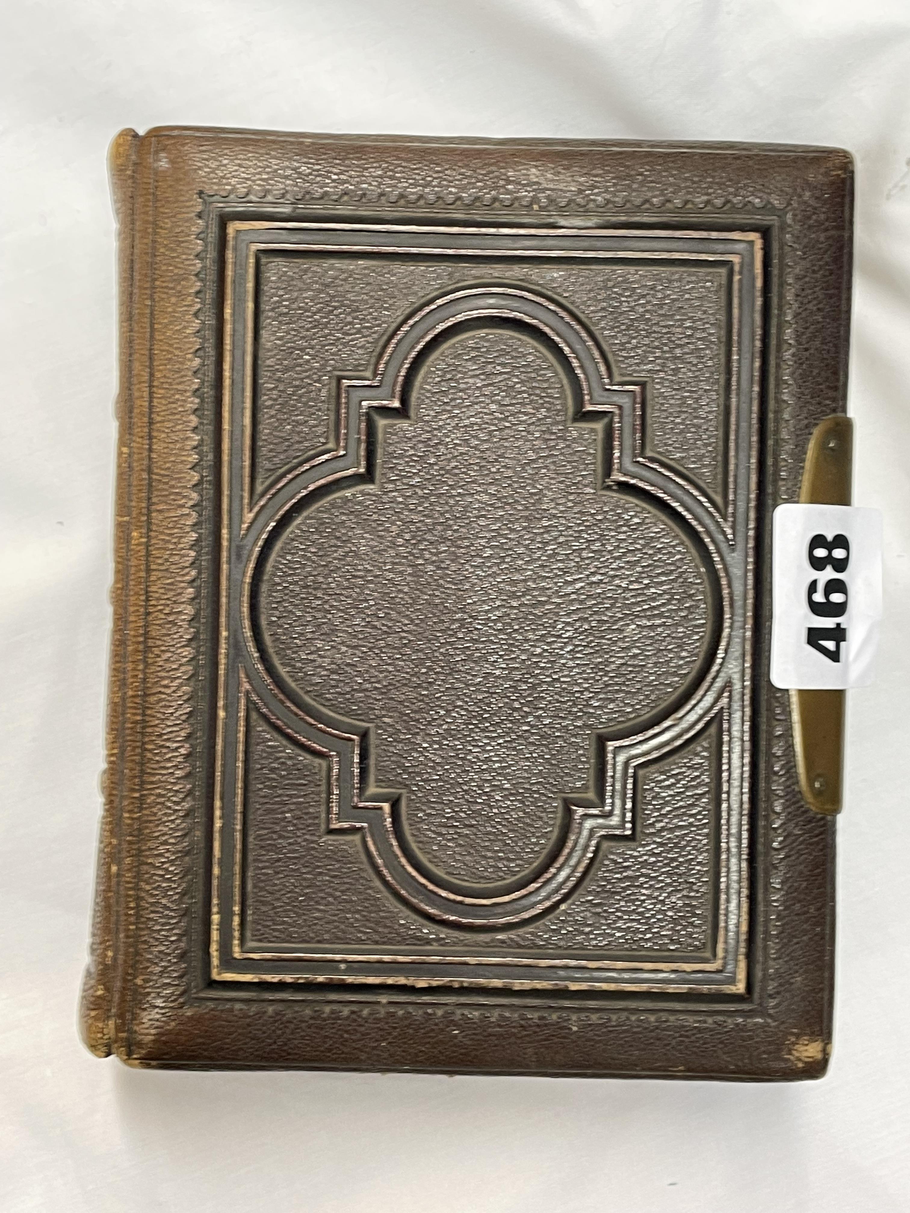 LEATHER BOUND GILT EDGED PHOTO ALBUM CONTAINING BLACK AND WHITE PHOTOS (CLASP A/F) - Image 5 of 5