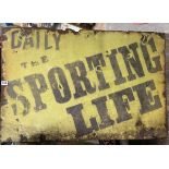 DAILY 'THE SPORTING LIFE' ENAMEL ADVERTISING SIGN 91CM X 60CM