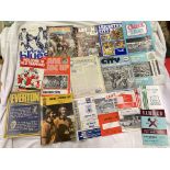 TWO PACKETS OF VINTAGE OFFICIAL FOOTBALL PROGRAMMES COVENTRY CITY FC AWAY FIXTURES FROM MID 1960S -