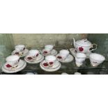 ROYAL STAFFORD BONE CHINA ROSES TO REMEMBER TEA SET