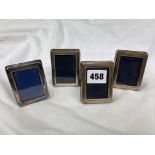THREE SILVER PICTURE FRAMES AND ONE EPNS PICTURE FRAME