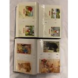 TWO POSTCARDS ALBUMS OF BEARS AND TEDDY BEARS INCLUDING RUPERT THE BEAR, MR BEAR,