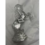 WATERFORD LEAD CRYSTAL REARING HORSE FIGURE