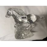 WATERFORD LEAD CRYSTAL RUNNING HORSE FIGURE