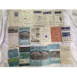 SELECTION OF VINTAGE OFFICIAL FOOTBALL PROGRAMMES INCLUDING MANCHESTER CITY, BLACKBURN ROVERS,
