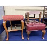 THREE VARIOUS SIZED FOOTSTOOLS