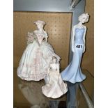 COALPORT LIMITED EDITION FIGURE 'ROSE' 11789 OF 12500 AND ROSE MARIE AND ONE OTHER