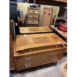 1950S/60S BEEANESE DRESSING TABLE ON SPLAYED FEET