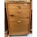 PINE THREE DRAWER FILING CHEST