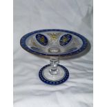 VENETIAN BLUE AND GILDED SMALL BOWL