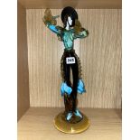 1960S ITALIAN GLASS MURANO FLAMENCO DANCER FIGURE SIGNED G.