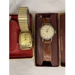 VINTAGE BOXED KELTON 21 WRIST WATCH AND A BOXED TIMEX 17 JEWEL DAY DATE WRIST WATCH