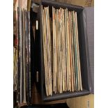 VINYL CASE OF LP RECORDS MUSICALS, TV THEMES, SINGLES,