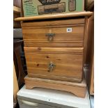 PINE TWO DRAWER BEDSIDE CHEST