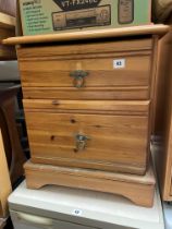 PINE TWO DRAWER BEDSIDE CHEST