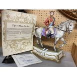 LIMITED EDITION CAPODIMONTE FIGURE 104/250 OF THE DUKE OF WELLINGTON SCULPTED BY BRUNO MERLI WITH