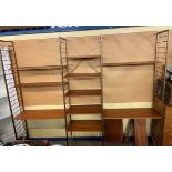 1960S/70S TEAK LADDERAX STORAGE SYSTEM WITH SOME EXTRA SHELVES AND SUPPORT BARS