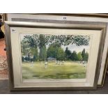 LIMITED EDITION PRINT 63/100 ENTITLED "THE STRAGGLERS OF ASIA CC. V THE HURLINGHAM CC.