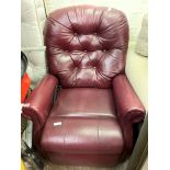 RED LEATHER ELECTRIC RECLINING CHAIR