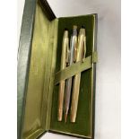 CASED CROSS FOUNTAIN PENS AND A PROPELLING PENCIL