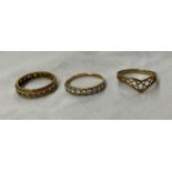 9CT GOLD FILIGREE HERRINGBONE RING,