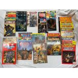 SELECTION OF HARDBACK FANTASY ANNUALS, GAMES WORKSHOP WHITE DWARF MONTHLY MAGAZINES,
