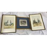 LITHOGRAPHIC PRINT NAPOLEON SUR LE CHAMP DE BATAILLE FRAMED AND GLAZED 18CM X 16CM,