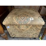 TAPESTRY UPHOLSTERED SQUARE SECTION STORAGE STOOL