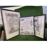 THREE ANTIQUARIAN TYPE MAPS OF THE COUNTIES OF HEREFORDSHIRE AND WORCESTERSHIRE
