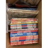 BOX OF CHILDRENS ANNUALS 200 AD JUDGE DREDD INCLUDING SIGNED 1988 AND 1984 EDITIONS