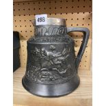 MACINTYRE JUG 'THE BELL EDMONTON' - THE DIVERTING HISTORY OF JOHN GILPIN WITH SILVER RIM