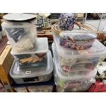 PLASTIC CONTAINERS OF CRAFTING ITEMS