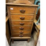 MAHOGANY SIX DRAWER CHEST ON TAPERED LEGS