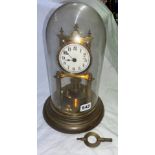ANNIVERSARY STYLE DOME CLOCK WITH KEY