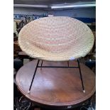 VINTAGE WOVEN PLASTIC CHAIR A/F